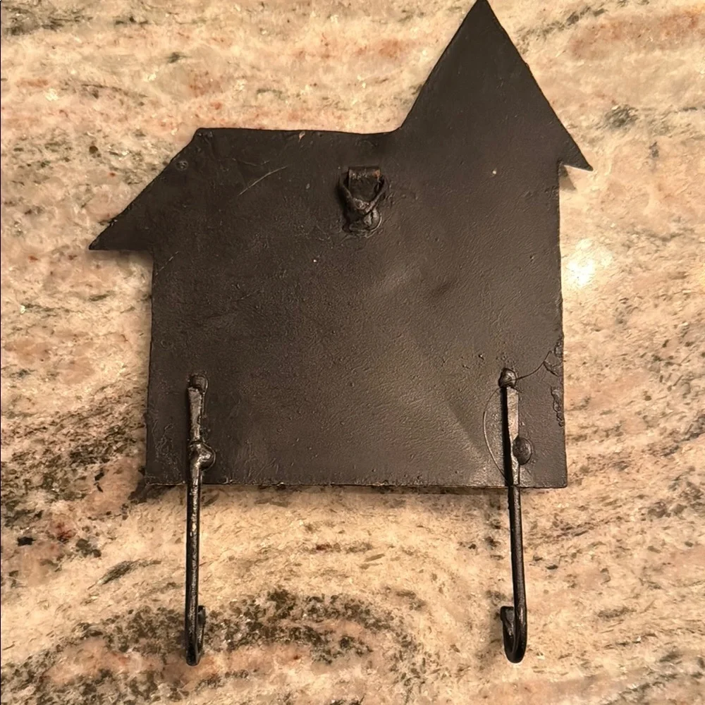 Charming Yellow and Brown House Wall Hook